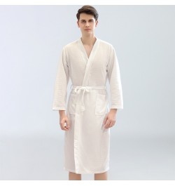 Hotel Bathrobe Thin Yukata Absorbent Sweat Steaming Pajamas Men's and Women's Home Service Couples Nightgown Sleeprobe $41.00...