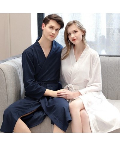 Hotel Bathrobe Thin Yukata Absorbent Sweat Steaming Pajamas Men's and Women's Home Service Couples Nightgown Sleeprobe $41.00...