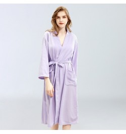 Hotel Bathrobe Thin Yukata Absorbent Sweat Steaming Pajamas Men's and Women's Home Service Couples Nightgown Sleeprobe $41.00...