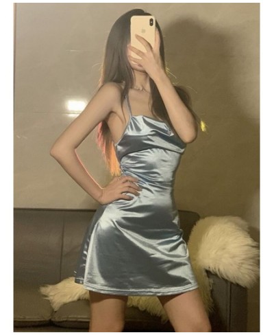 Sexy Club Night Slip Dress Y2k Bandage Party Evening Backless Bodycon Wrap Slim Mini Short Dresses Spaghetti Strap Outfit $31...