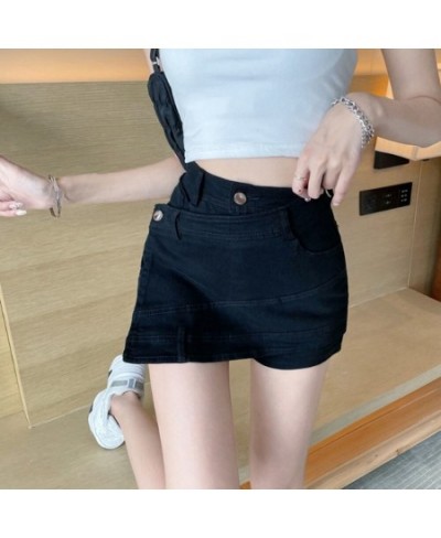 Shorts Women Solid Fashionable Skinny Summer High Waist Culottes Feminino Denim Casual All-match Korean Style Popular Shorts ...