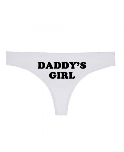 Fashion Women Sexy Seamless Thong Underwear DADDY'S GIRL Print Funny Women T Panties G String Sexy Low Waist $22.94 - Underwear