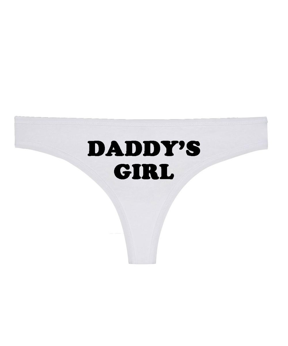 Fashion Women Sexy Seamless Thong Underwear DADDY'S GIRL Print Funny Women T Panties G String Sexy Low Waist $22.94 - Underwear