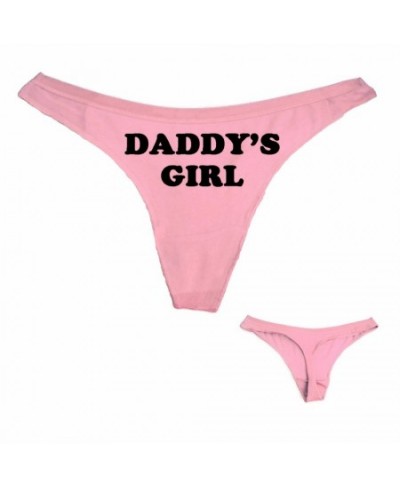 Fashion Women Sexy Seamless Thong Underwear DADDY'S GIRL Print Funny Women T Panties G String Sexy Low Waist $22.94 - Underwear