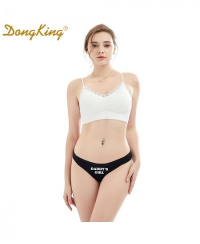 Fashion Women Sexy Seamless Thong Underwear DADDY'S GIRL Print Funny Women T Panties G String Sexy Low Waist $22.94 - Underwear