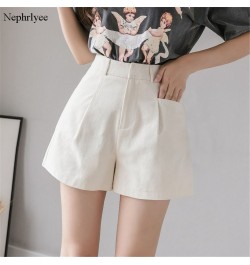 2023 New Women Cotton Shorts Female Korean Style Loose Fashion Elegant Shorts Ladies Solid High Waiste A-Line Shorts SHT048 $...