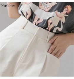 2023 New Women Cotton Shorts Female Korean Style Loose Fashion Elegant Shorts Ladies Solid High Waiste A-Line Shorts SHT048 $...