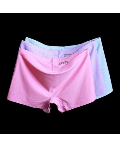 Summer new style ice silk ladies breathable four-corner boxer shorts solid color cotton file anti-empty safety pants women $1...