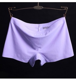 Summer new style ice silk ladies breathable four-corner boxer shorts solid color cotton file anti-empty safety pants women $1...