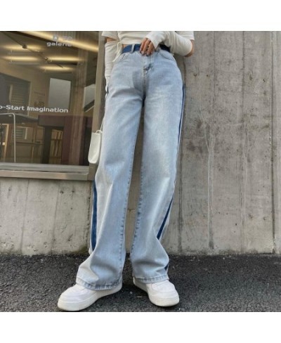 New Baggy High Street Jeans Women Vintage Boyfriend Blue Denim Pants 2022 Wide Leg Straight Jeans Korean $52.81 - Bottoms