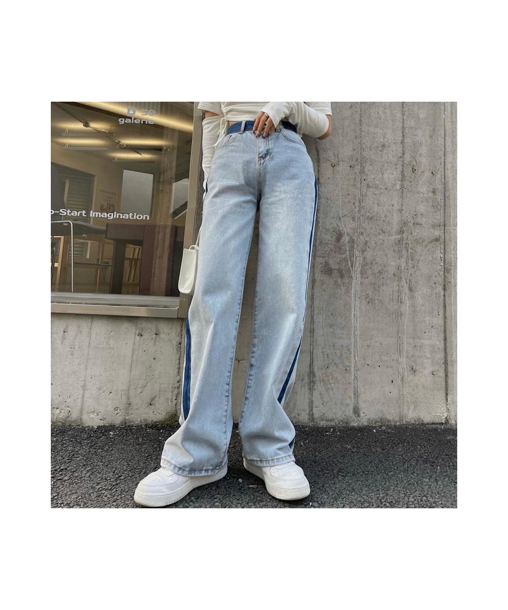 New Baggy High Street Jeans Women Vintage Boyfriend Blue Denim Pants 2022 Wide Leg Straight Jeans Korean $52.81 - Bottoms