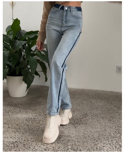 New Baggy High Street Jeans Women Vintage Boyfriend Blue Denim Pants 2022 Wide Leg Straight Jeans Korean $52.81 - Bottoms