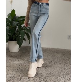 New Baggy High Street Jeans Women Vintage Boyfriend Blue Denim Pants 2022 Wide Leg Straight Jeans Korean $52.81 - Bottoms