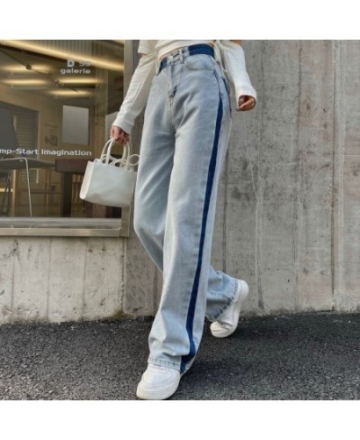 New Baggy High Street Jeans Women Vintage Boyfriend Blue Denim Pants 2022 Wide Leg Straight Jeans Korean $52.81 - Bottoms