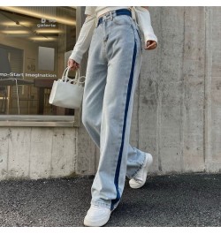 New Baggy High Street Jeans Women Vintage Boyfriend Blue Denim Pants 2022 Wide Leg Straight Jeans Korean $52.81 - Bottoms