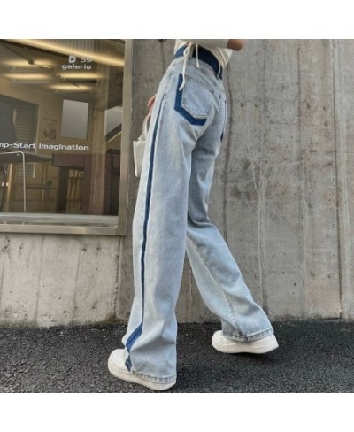 New Baggy High Street Jeans Women Vintage Boyfriend Blue Denim Pants 2022 Wide Leg Straight Jeans Korean $52.81 - Bottoms