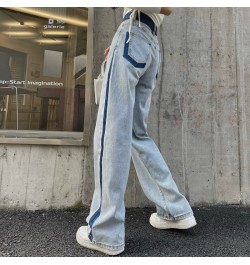 New Baggy High Street Jeans Women Vintage Boyfriend Blue Denim Pants 2022 Wide Leg Straight Jeans Korean $52.81 - Bottoms