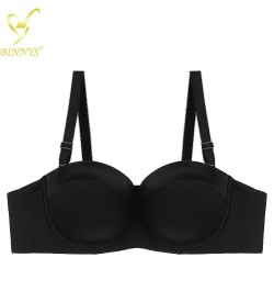 Women's Bra Half Cup Sexy Strapless Bra C Cup Underwear Female Silicone High Quality Ladies Underwire $25.65 - Underwear