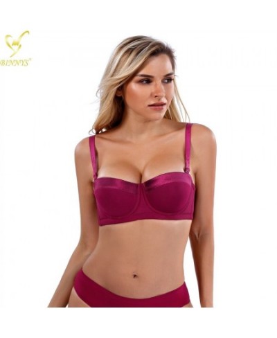 Women's Bra Half Cup Sexy Strapless Bra C Cup Underwear Female Silicone High Quality Ladies Underwire $25.65 - Underwear