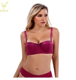 Women's Bra Half Cup Sexy Strapless Bra C Cup Underwear Female Silicone High Quality Ladies Underwire $25.65 - Underwear