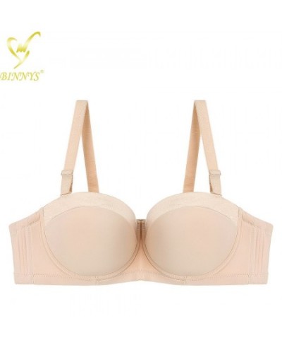 Women's Bra Half Cup Sexy Strapless Bra C Cup Underwear Female Silicone High Quality Ladies Underwire $25.65 - Underwear