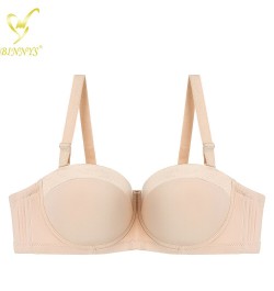 Women's Bra Half Cup Sexy Strapless Bra C Cup Underwear Female Silicone High Quality Ladies Underwire $25.65 - Underwear