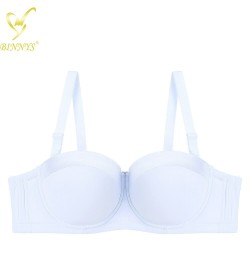 Women's Bra Half Cup Sexy Strapless Bra C Cup Underwear Female Silicone High Quality Ladies Underwire $25.65 - Underwear