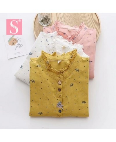 2023 New Spring Autumn Women Fashionable Cute Imperial Crown Printed Blouses Ladies Long Sleeve Stand Collar Shirts $40.08 - ...