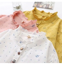 2023 New Spring Autumn Women Fashionable Cute Imperial Crown Printed Blouses Ladies Long Sleeve Stand Collar Shirts $40.08 - ...