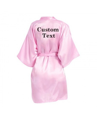 Wedding Bride Team Flower Print Custom Name Bridal Party Robes Bridesmaid Robes gift $31.59 - Sleepwears