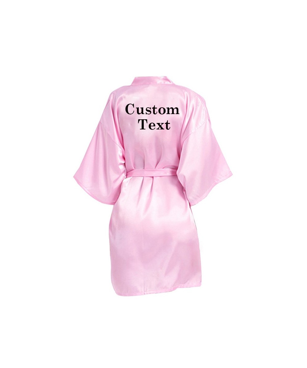 Wedding Bride Team Flower Print Custom Name Bridal Party Robes Bridesmaid Robes gift $31.59 - Sleepwears