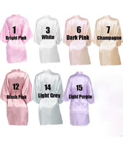 Wedding Bride Team Flower Print Custom Name Bridal Party Robes Bridesmaid Robes gift $31.59 - Sleepwears