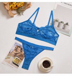 Sexy Underwear Set Woman 2 Pieces Lace Embroidery Sensual Lingerie Thongs Underwire Push Up Bra Exotic Sets $20.16 - Underwear