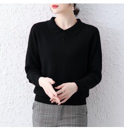 Autumn Winter Women Solid Knitted Sweaters Korean Fashion Long Sleeve Lapel All-match Casual Loose Bottoming Pullover Tops 20...