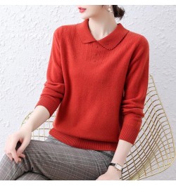 Autumn Winter Women Solid Knitted Sweaters Korean Fashion Long Sleeve Lapel All-match Casual Loose Bottoming Pullover Tops 20...