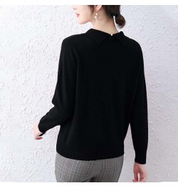 Autumn Winter Women Solid Knitted Sweaters Korean Fashion Long Sleeve Lapel All-match Casual Loose Bottoming Pullover Tops 20...