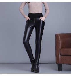 Woman Winter Open Crotch Sexy Black Leggings Fleece Added Pockets Gothic Hot Pants Gym Fitness Plus Erotic Crotchless Clubwea...