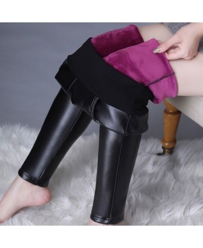 Woman Winter Open Crotch Sexy Black Leggings Fleece Added Pockets Gothic Hot Pants Gym Fitness Plus Erotic Crotchless Clubwea...