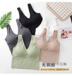 Korean Style Sexy Push up Sports Beautiful Back Underwired Bra Anti-Slip Bra Women's Seamless Base Ride Chest Wrap $19.84 - U...