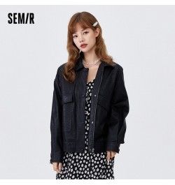 Jacket Women Texture Retro 2023 Autumn New Style Ladies Loose Pu Imitation Leather Sweet Cool Black Jacket Popular $85.68 - J...