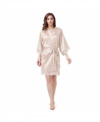 Silky robe Lace Robe Satin bridesmaid robes Silk kimono for women Sister of the bride robe bridal party robes A9007 $26.67 - ...