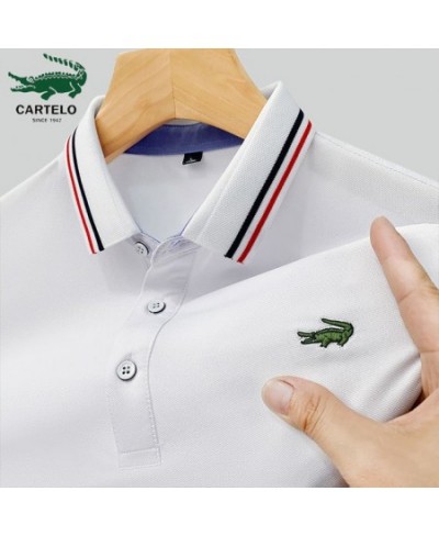 2023 New European And American Men's Short Sleeve Summer Embroidered Business Polo Shirt Fashion Loose Oversized Lapel T-shir...