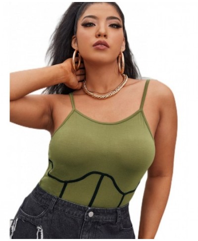 Plus Size Sleeveless Summer Chic Blouse Women Casual Basic Spaghetti Cami Tank Top Female Large Size Strappy Shirt 4XL 5XL 6X...