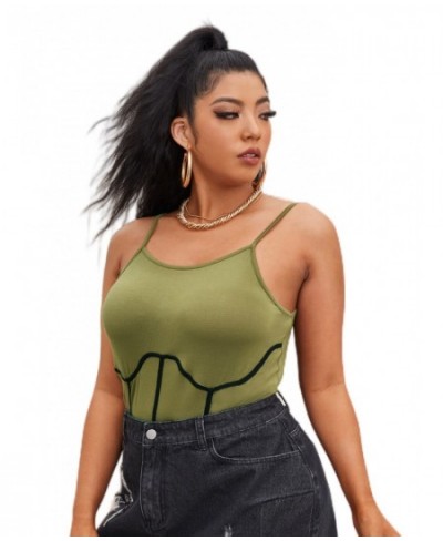 Plus Size Sleeveless Summer Chic Blouse Women Casual Basic Spaghetti Cami Tank Top Female Large Size Strappy Shirt 4XL 5XL 6X...