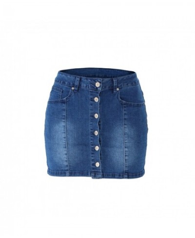 2022 New Summer Denim Short Skirt For Women Fashion Casual Button Sexy Mini Jeans Skirt S-2XL Global $33.14 - Skirts