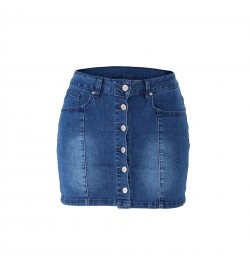 2022 New Summer Denim Short Skirt For Women Fashion Casual Button Sexy Mini Jeans Skirt S-2XL Global $33.14 - Skirts