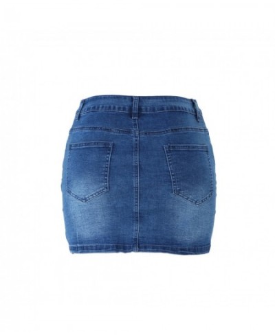 2022 New Summer Denim Short Skirt For Women Fashion Casual Button Sexy Mini Jeans Skirt S-2XL Global $33.14 - Skirts