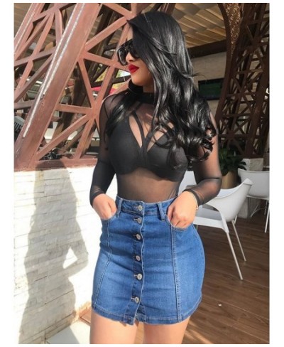 2022 New Summer Denim Short Skirt For Women Fashion Casual Button Sexy Mini Jeans Skirt S-2XL Global $33.14 - Skirts