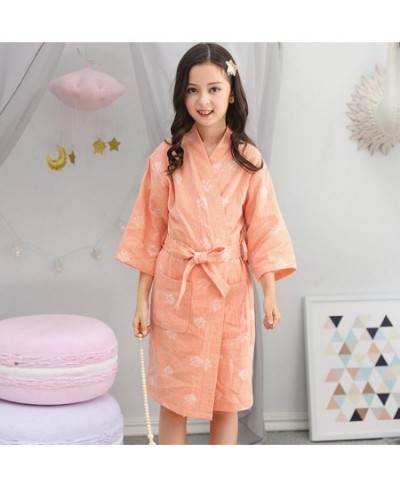 Summer 100% Cotton Nightgown Sexy Bath Robe Women's Sleepwear Double deck Gauze Sleepshirts Female Home Bathrobe $52.38 - Sle...