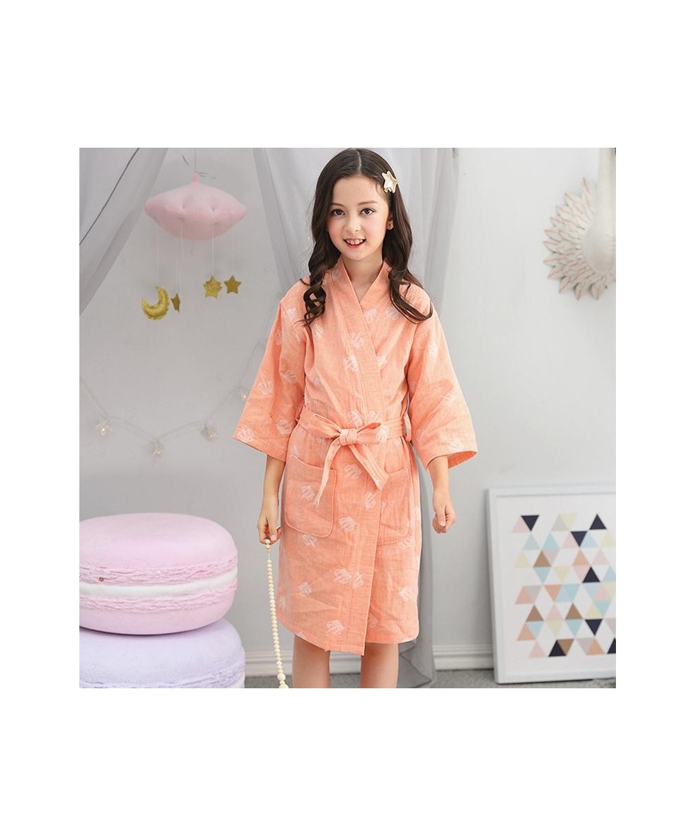 Summer 100% Cotton Nightgown Sexy Bath Robe Women's Sleepwear Double deck Gauze Sleepshirts Female Home Bathrobe $52.38 - Sle...